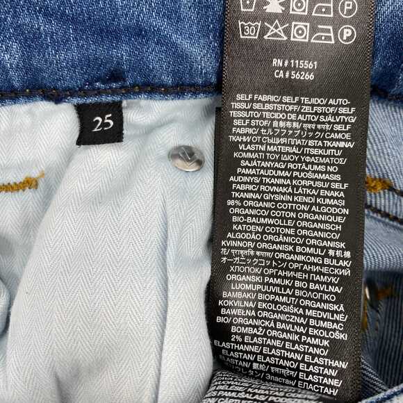 7 For All Mankind Light Wash Distressed Jeans | Women’s Size 25 Regular - Picture 4 of 8